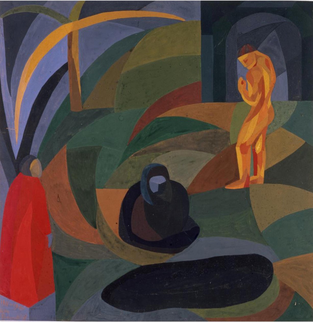 Komposition mit drei Figuren, 1911-1941 von Otto Freundlich