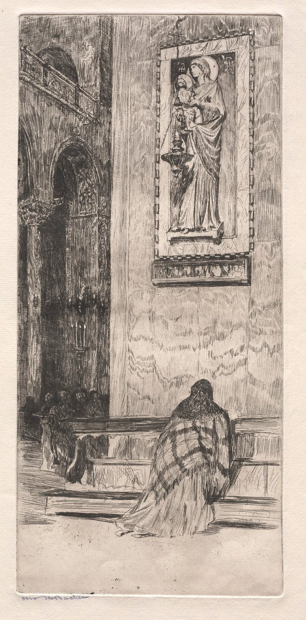Radierungen von Venedig: St. Markus, 19. Jahrhundert von Otto H. Bacher
