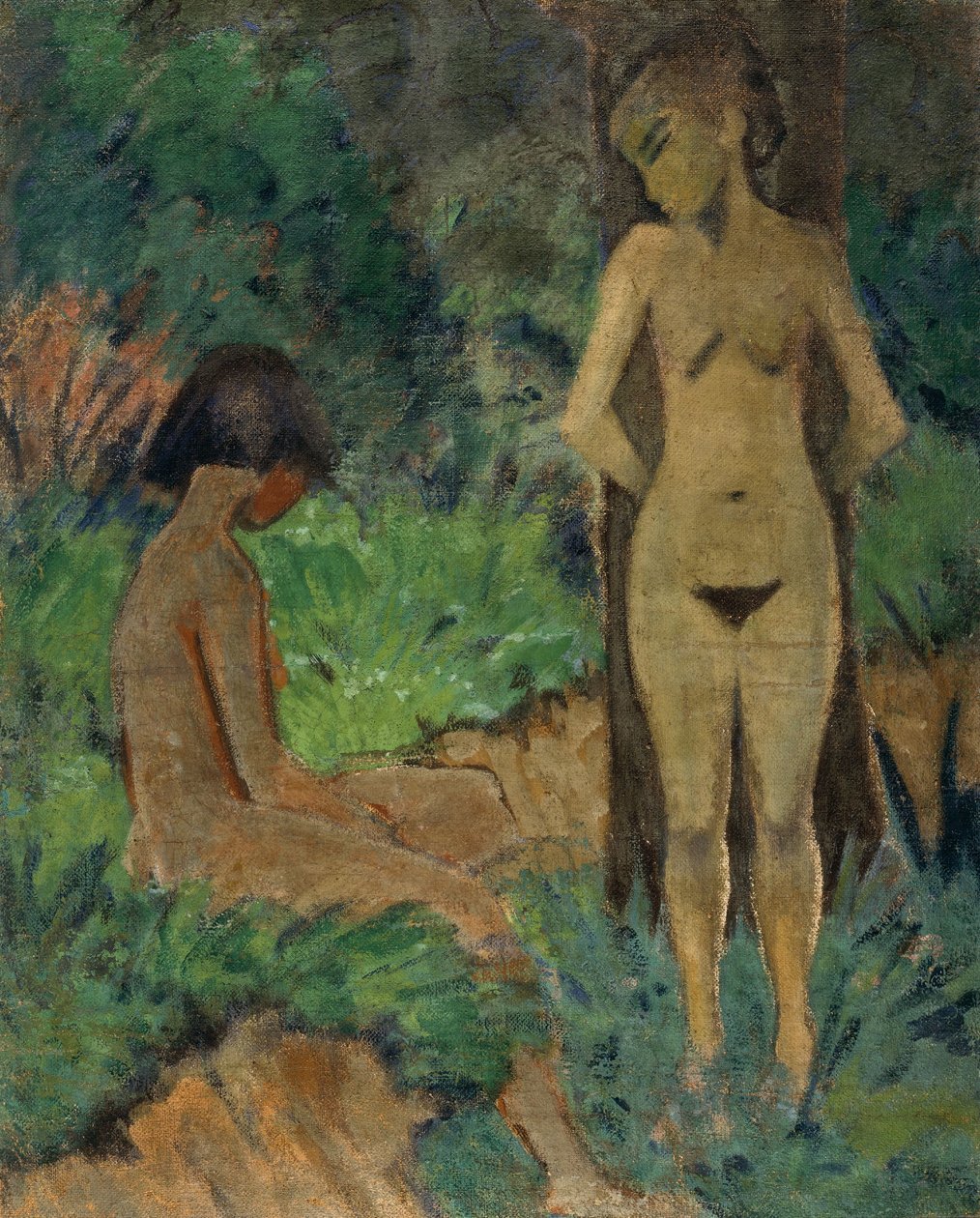 Badende unter Bäumen, ca. 1925 von Otto Muller or Mueller