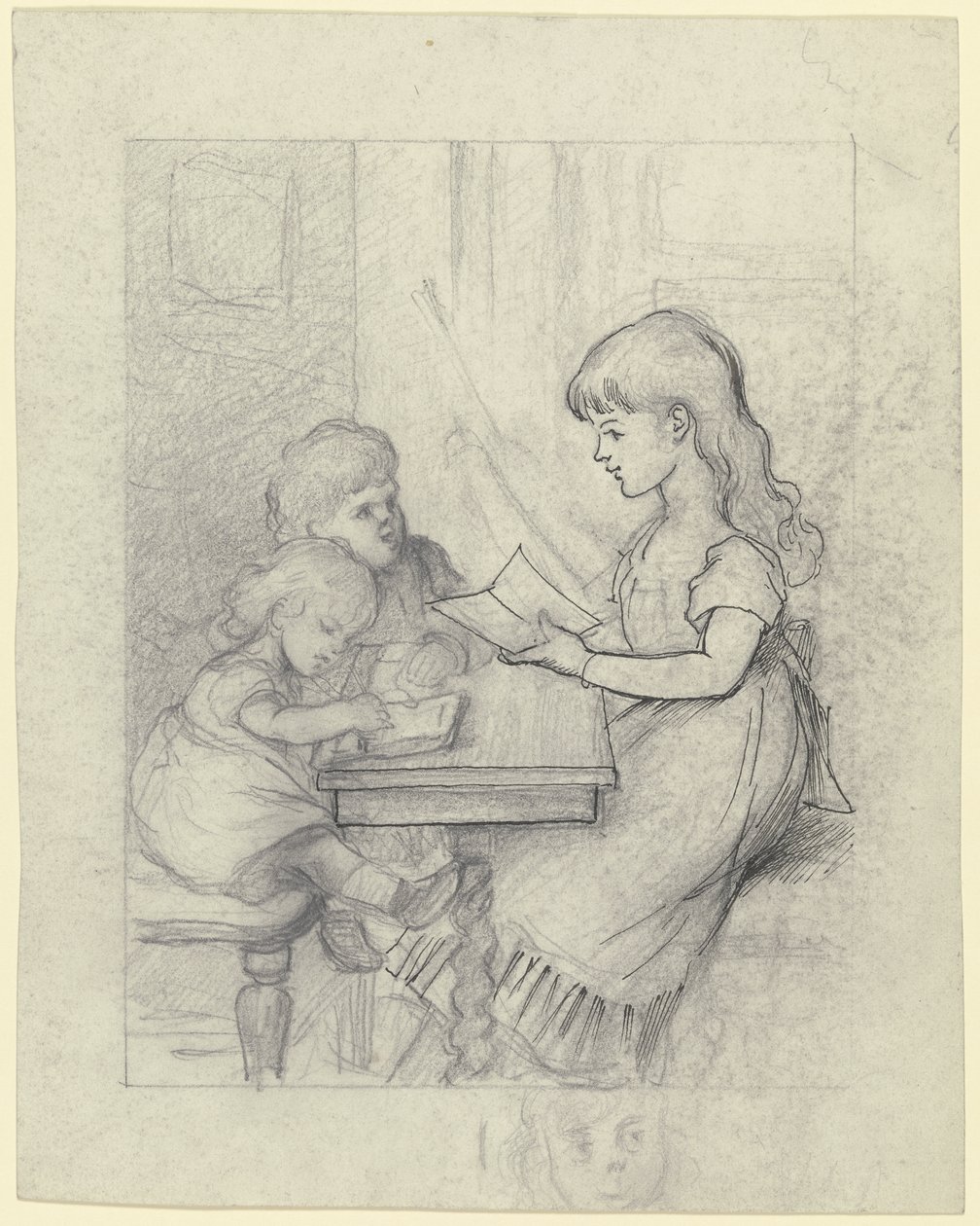 Gespielte Schulszene von Otto Scholderer