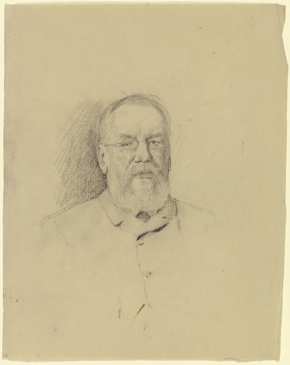 Bildnis eines älteren Mannes mit Brille von Otto Scholderer