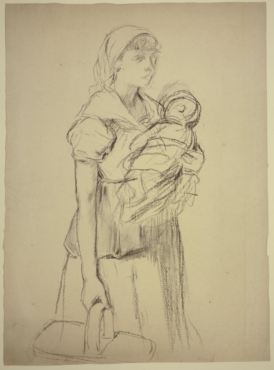 Bäuerin mit Kind von Otto Scholderer