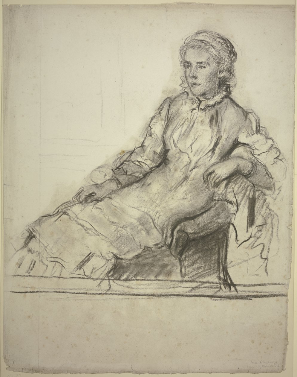 Miss Cobden im Sessel von Otto Scholderer
