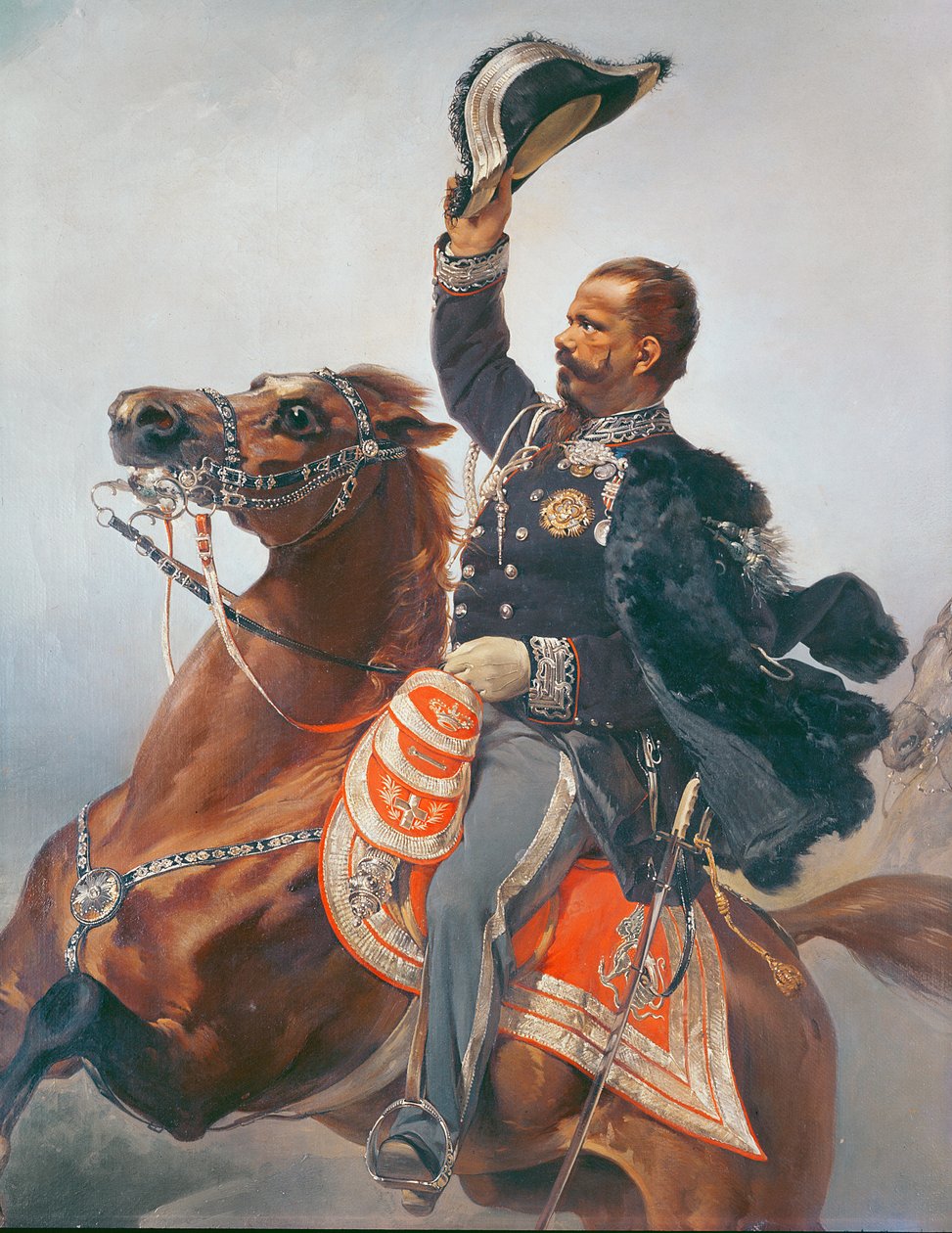 Porträt von Vittorio Emanuele (1820-78) König von Sardinien und Italien (Detail) von P. Litta