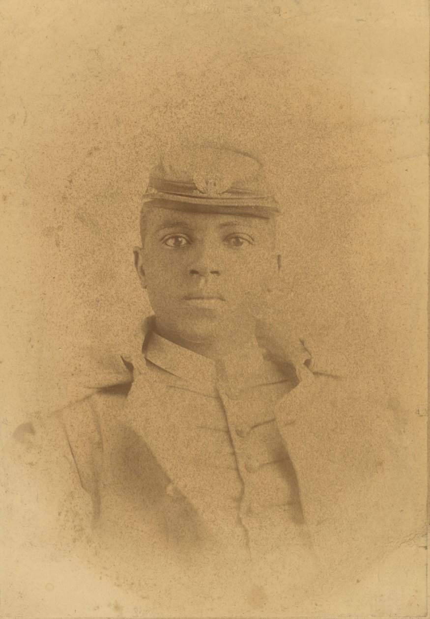 Kabinettskarte von Oberst Charles Young als Kadett in West Point, 1889 von Pach Bros