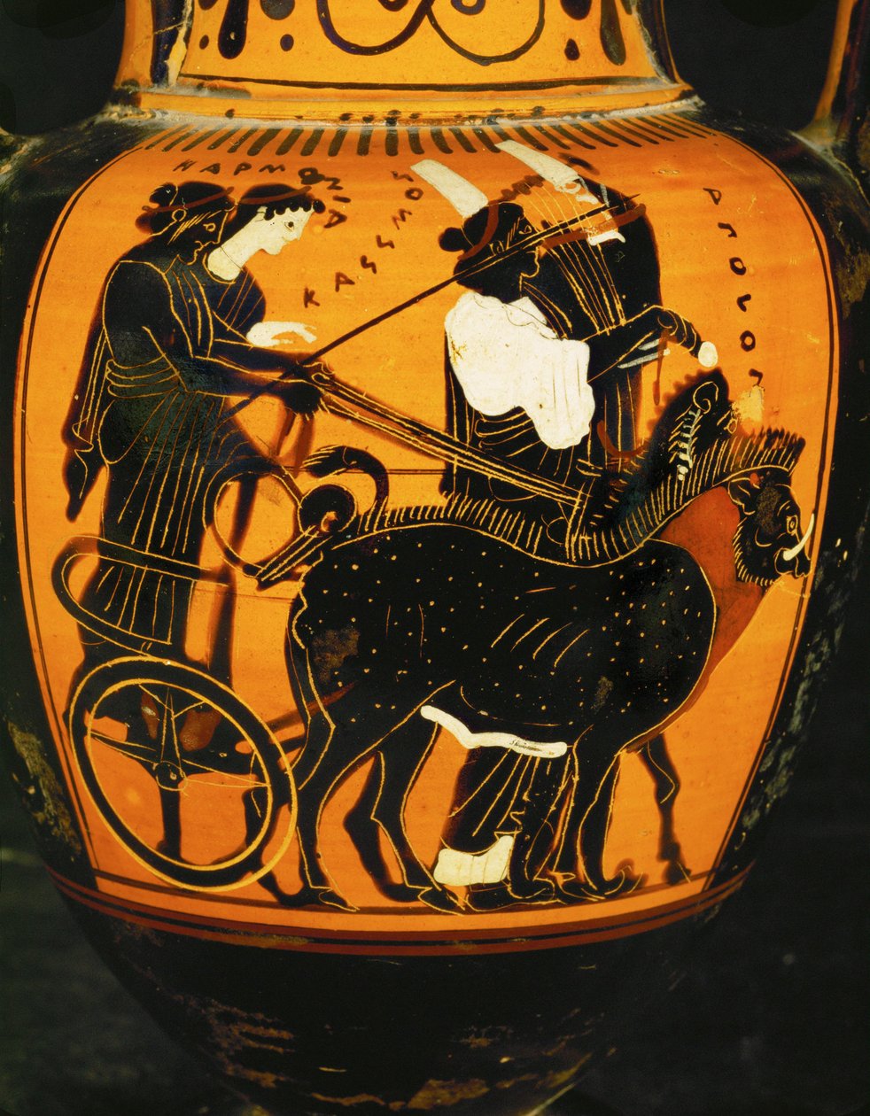 Kadmos, Bruder von Europa, Vater von Semele, und seine Frau Harmonia, Tochter von Ares und Aphrodite von Painter Diosphos