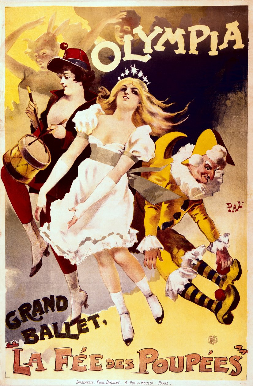 Die Puppenfee, Werbeplakat für das große Ballett im Olympia-Theater von Pal (1855 1942)