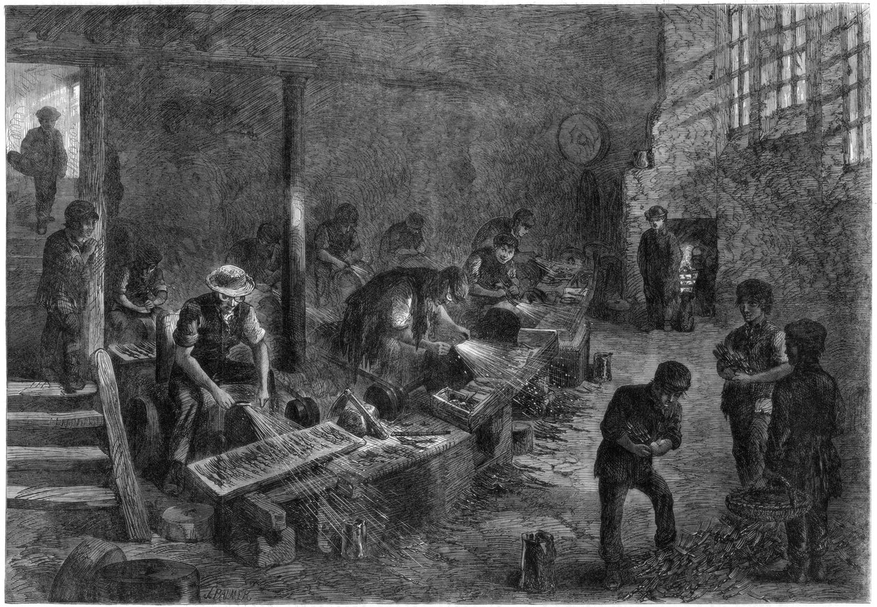 Rumpf der Gabelschleifer, Sheffield Stahlfabriken, 1866 von Palmer