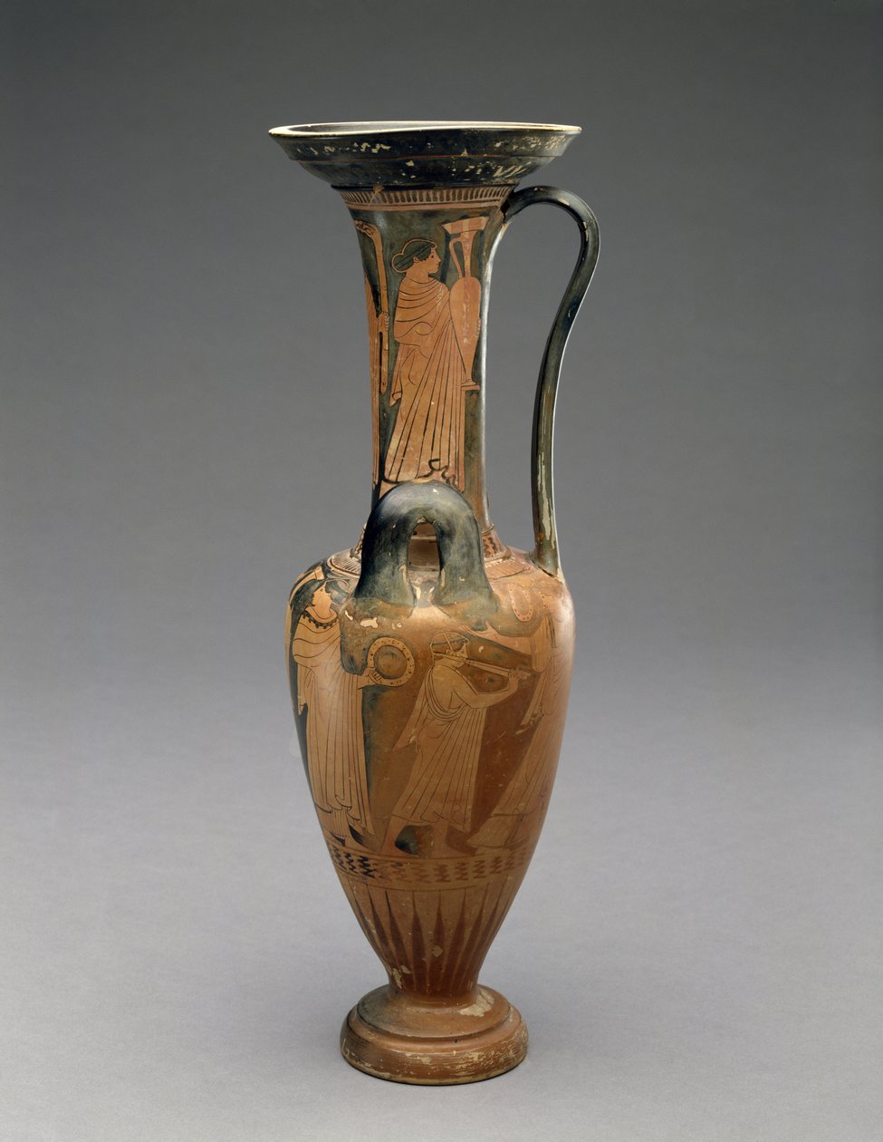 Loutrophoros Hydria mit Hochzeitsprozession, 480-460 v. Chr. von Pan Painter (attr. to)