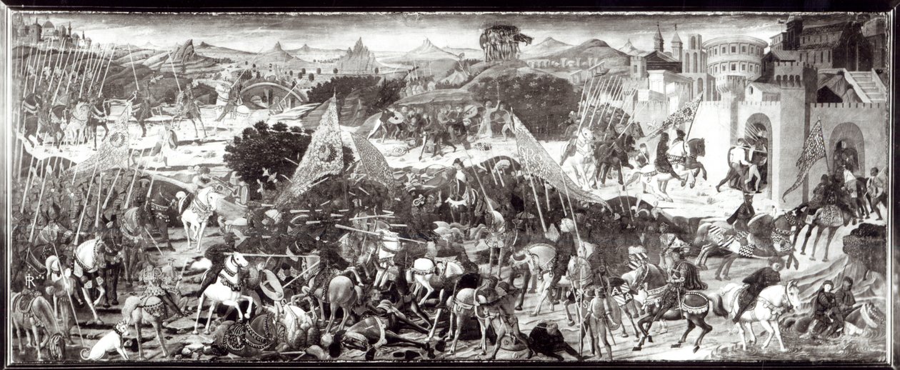 Römer und Gallier kämpfen oder Die Schlacht vor den Toren Roms von Paolo Uccello
