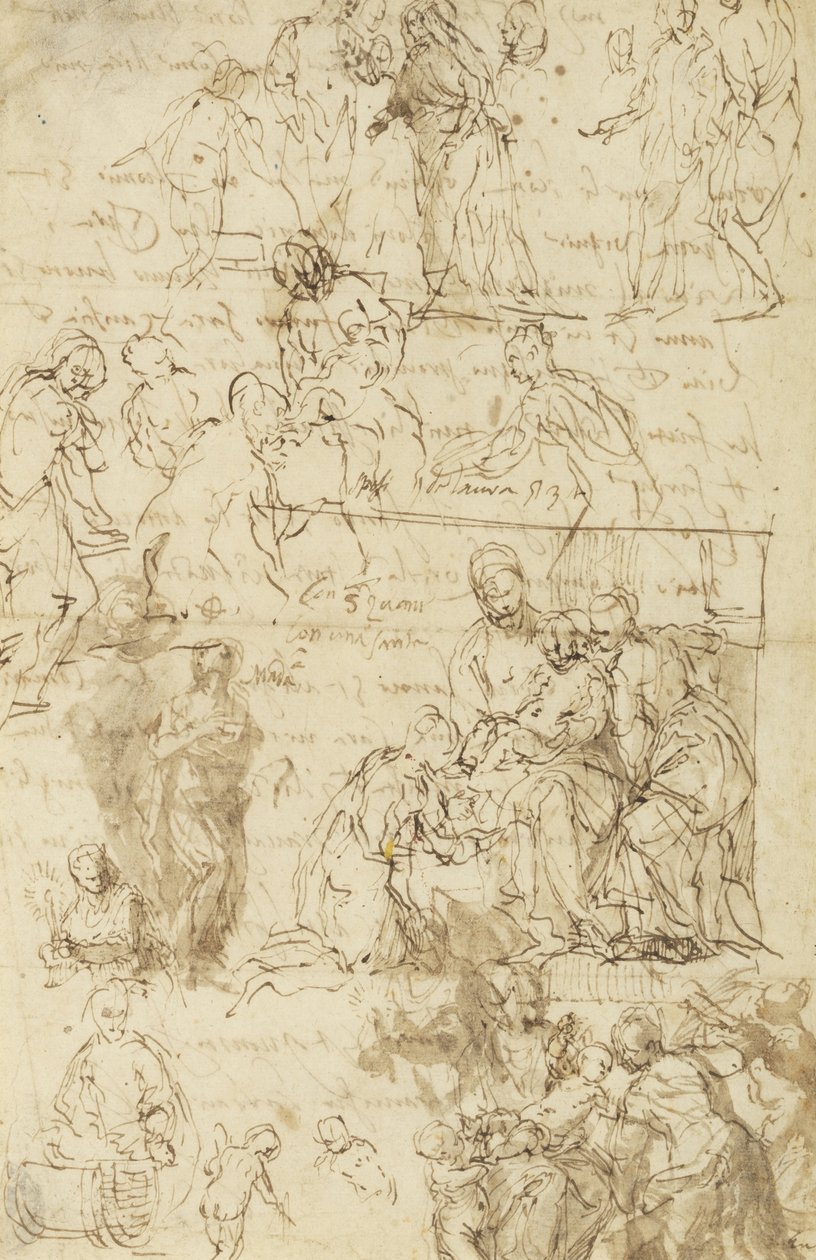 Die mystische Hochzeit der Heiligen Katharina und andere Studien von Paolo Veronese