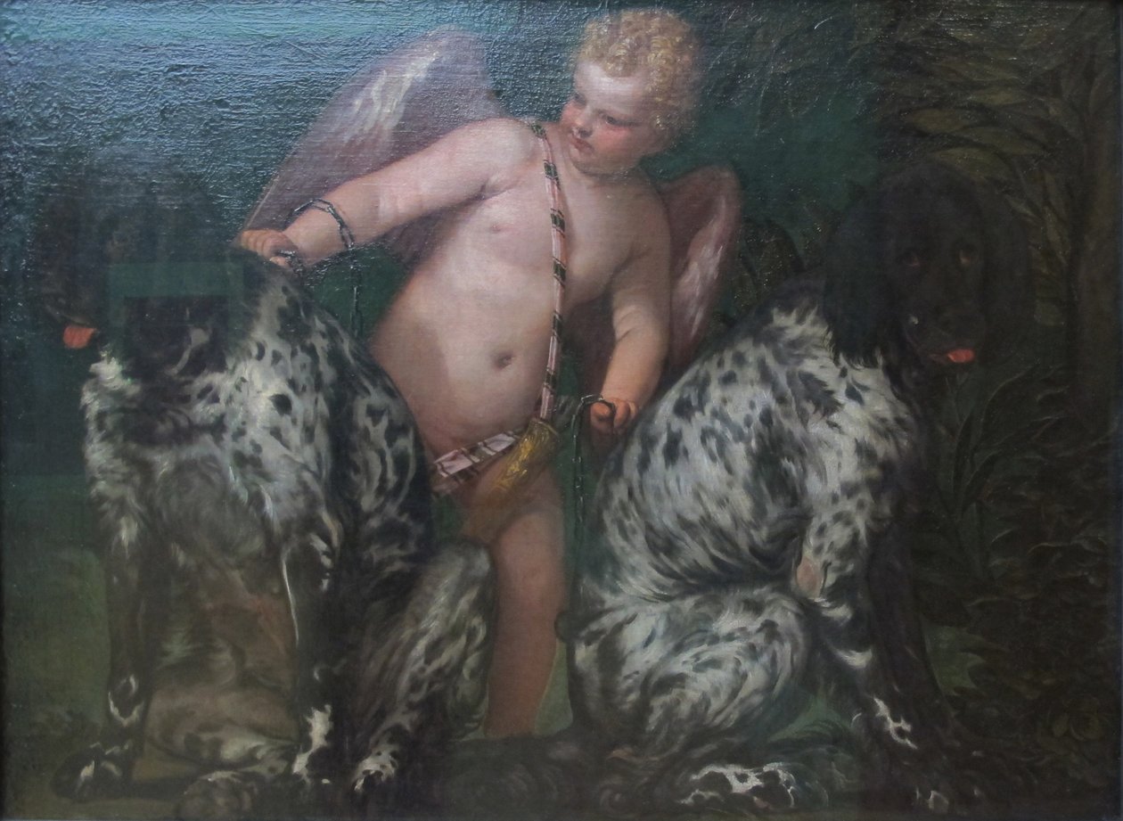 Amor mit zwei Hunden von Paolo Veronese