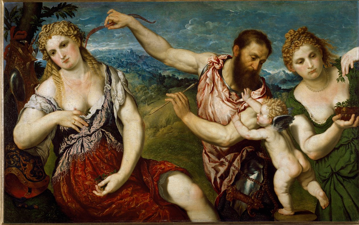 Allegorie mit Flora, Venus, Mars und Amor von Paris Bordone