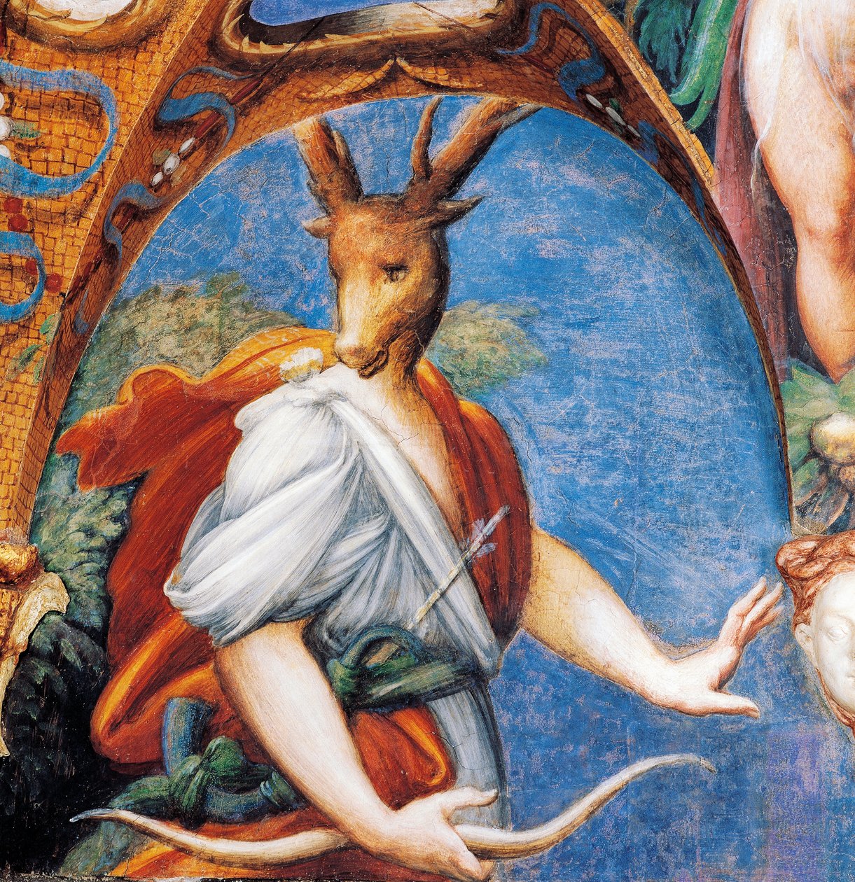 Actaeons Verwandlung in einen Hirsch, aus Mythos von Diana und Actaeon, um 1524 von Parmigianino