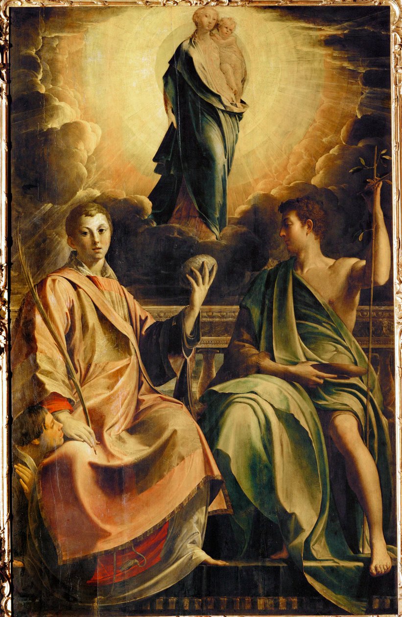 Madonna mit dem heiligen Stephanus und Stifter, und Johannes der Täufer von Parmigianino (1503 40)