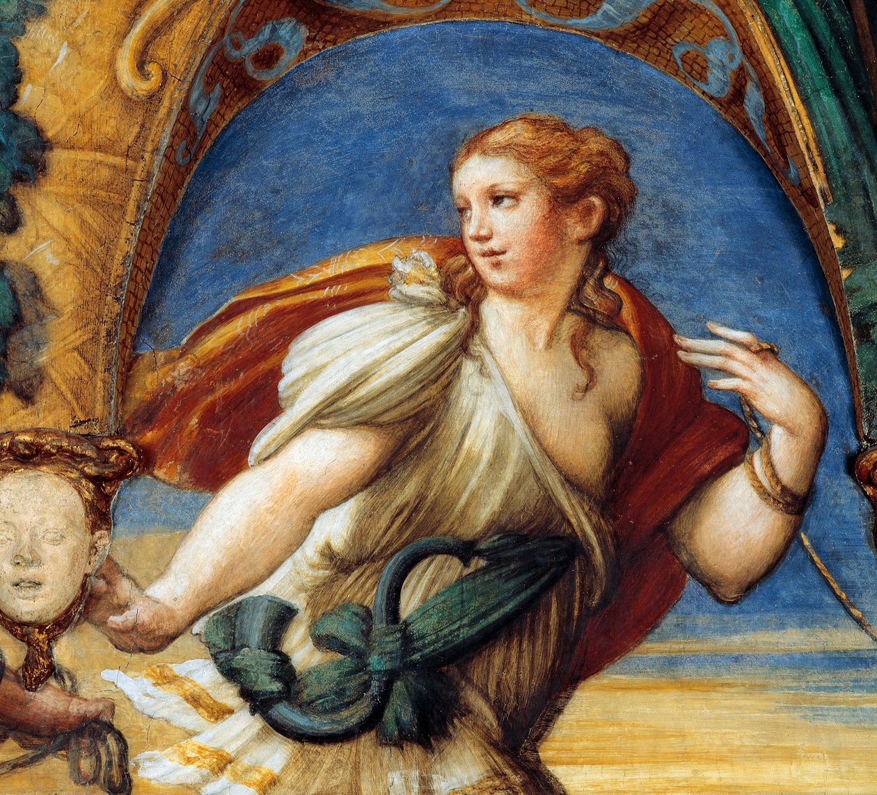 Aktäon mit weiblichen Zügen, aus Mythos von Diana und Aktäon von Parmigianino