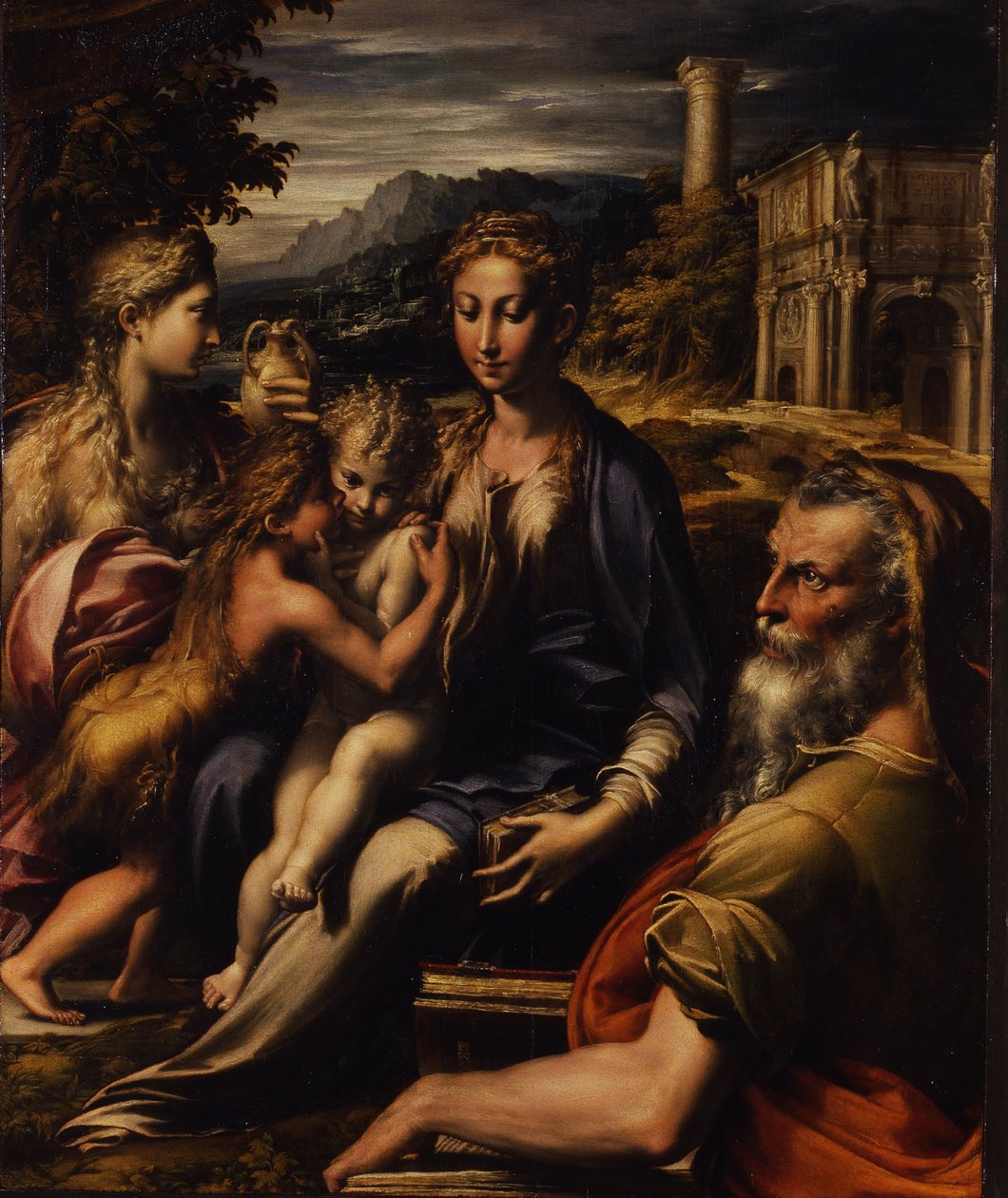Madonna und Kind mit Heiliger Madonna di San Zaccaria von Parmigianino