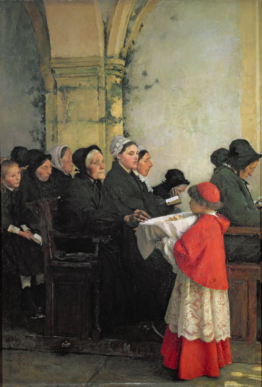 Das geweihte Brot, 1885 von Pascal Adolphe Jean Dagnan Bouveret