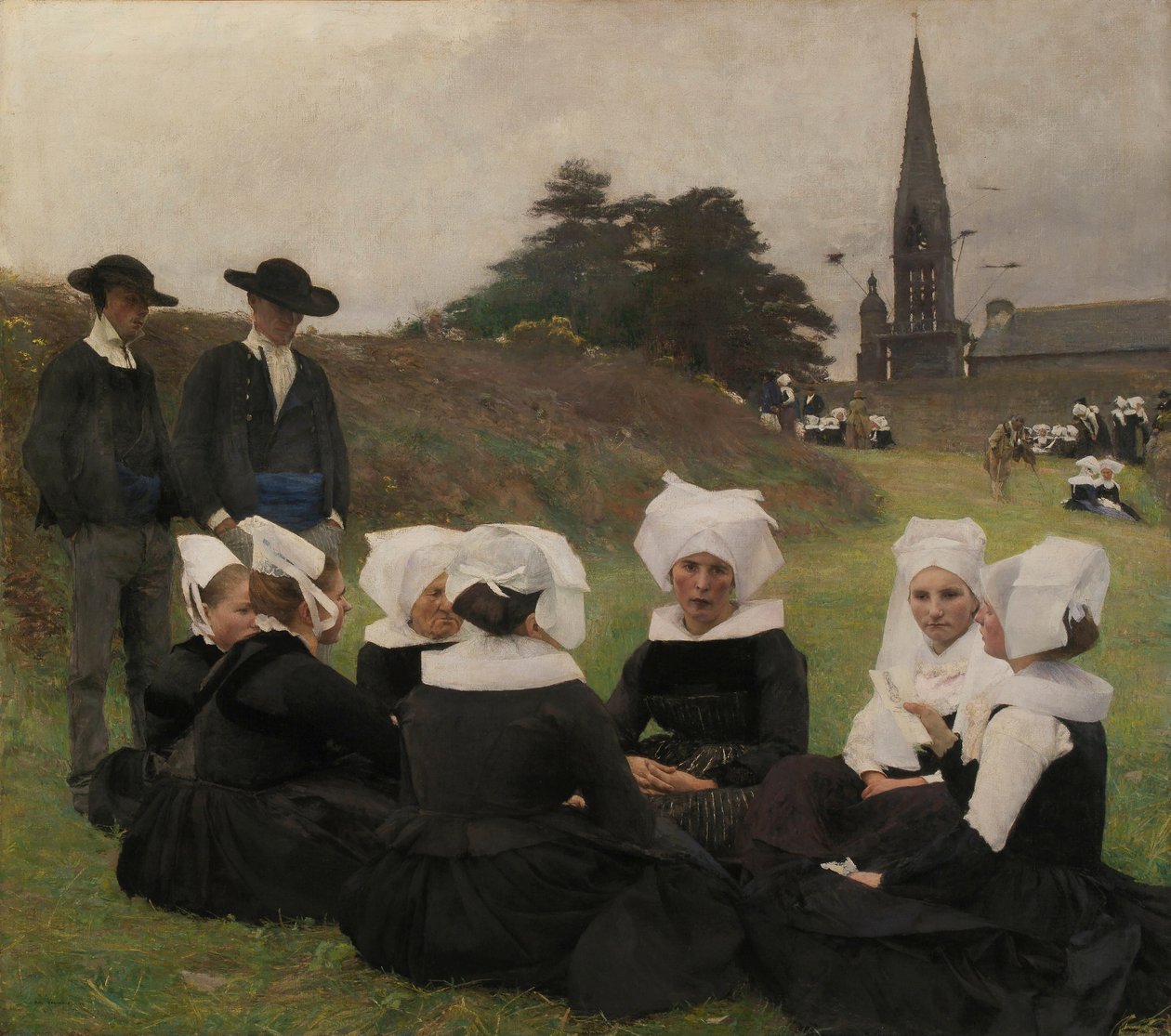 Les Bretonnes au Pardon, 1887 von Pascal Adolphe Jean Dagnan Bouveret