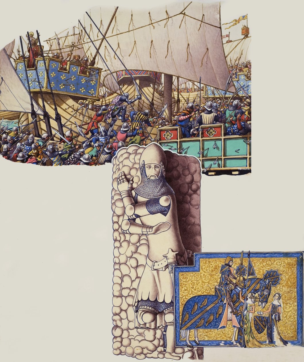 Schlacht von Sluys von Pat (1907 95) Nicolle
