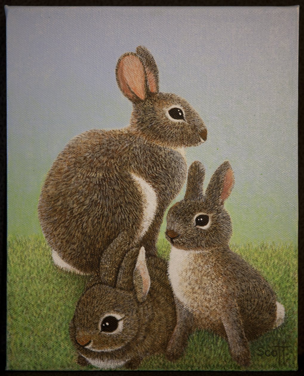 Kaninchenfamilie, 2016 von Pat Scott