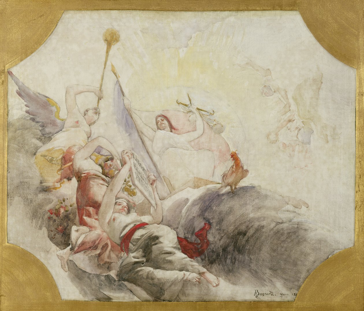 Triumph der Republik, Studie für die Dekoration des Rathauses im 19. Arrondissement, 1880 von Paul Albert Besnard
