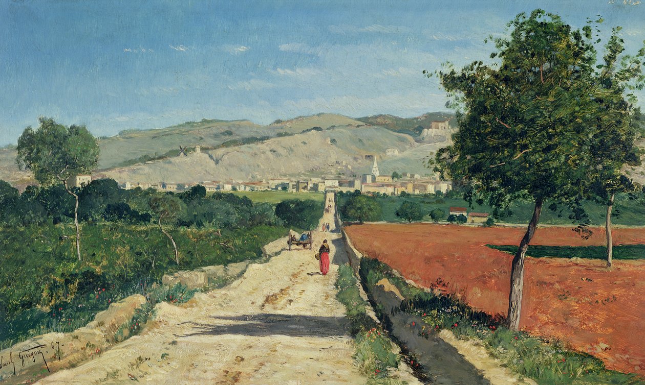 Landschaft in der Provence. Blick von Saint-Saturnin-d