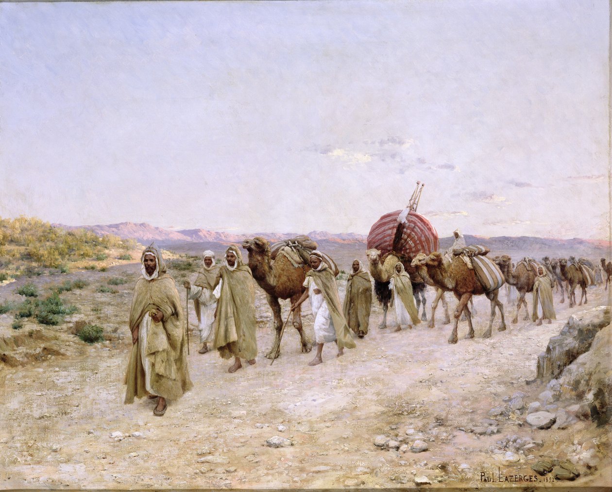Eine Karawane in der Nähe von Biskra, 1892 von Paul John Baptiste Lazerges