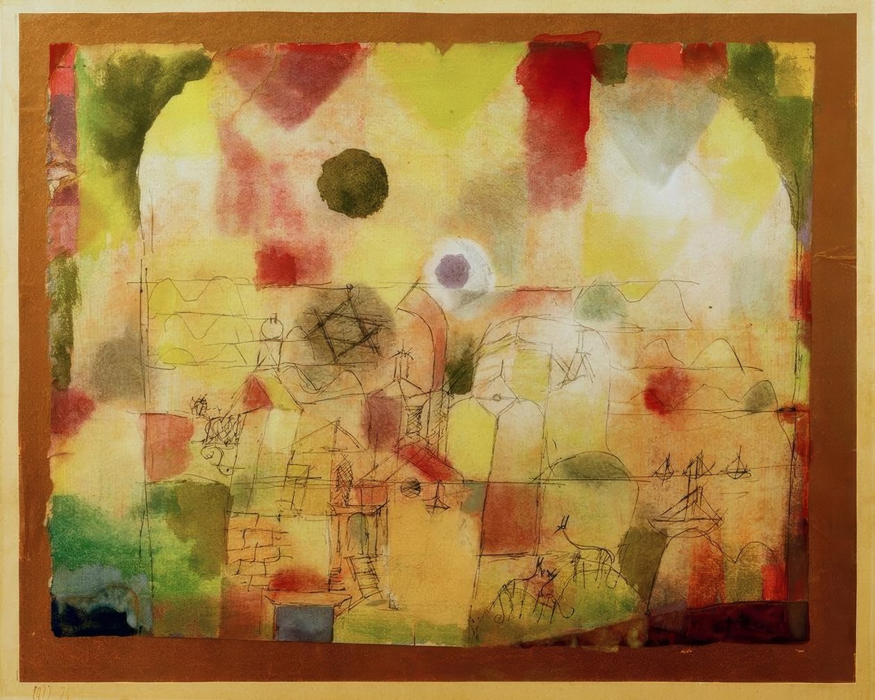 Kosmisch durchdrungene Landschaft von Paul Klee