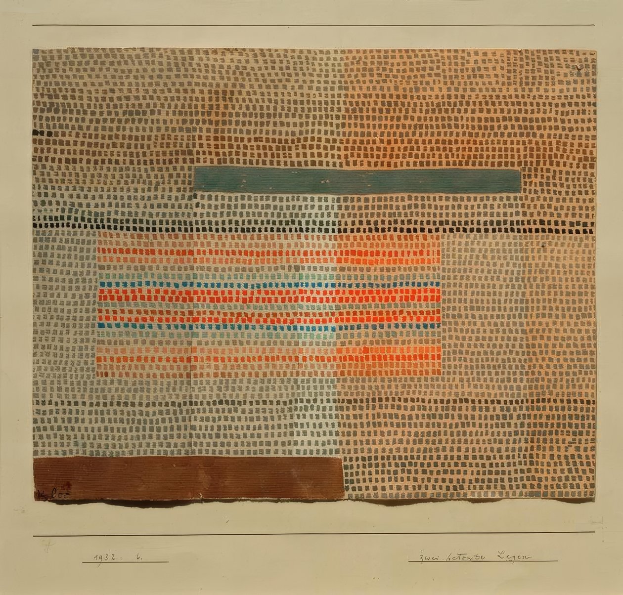 Zwei betonte Lagen von Paul Klee