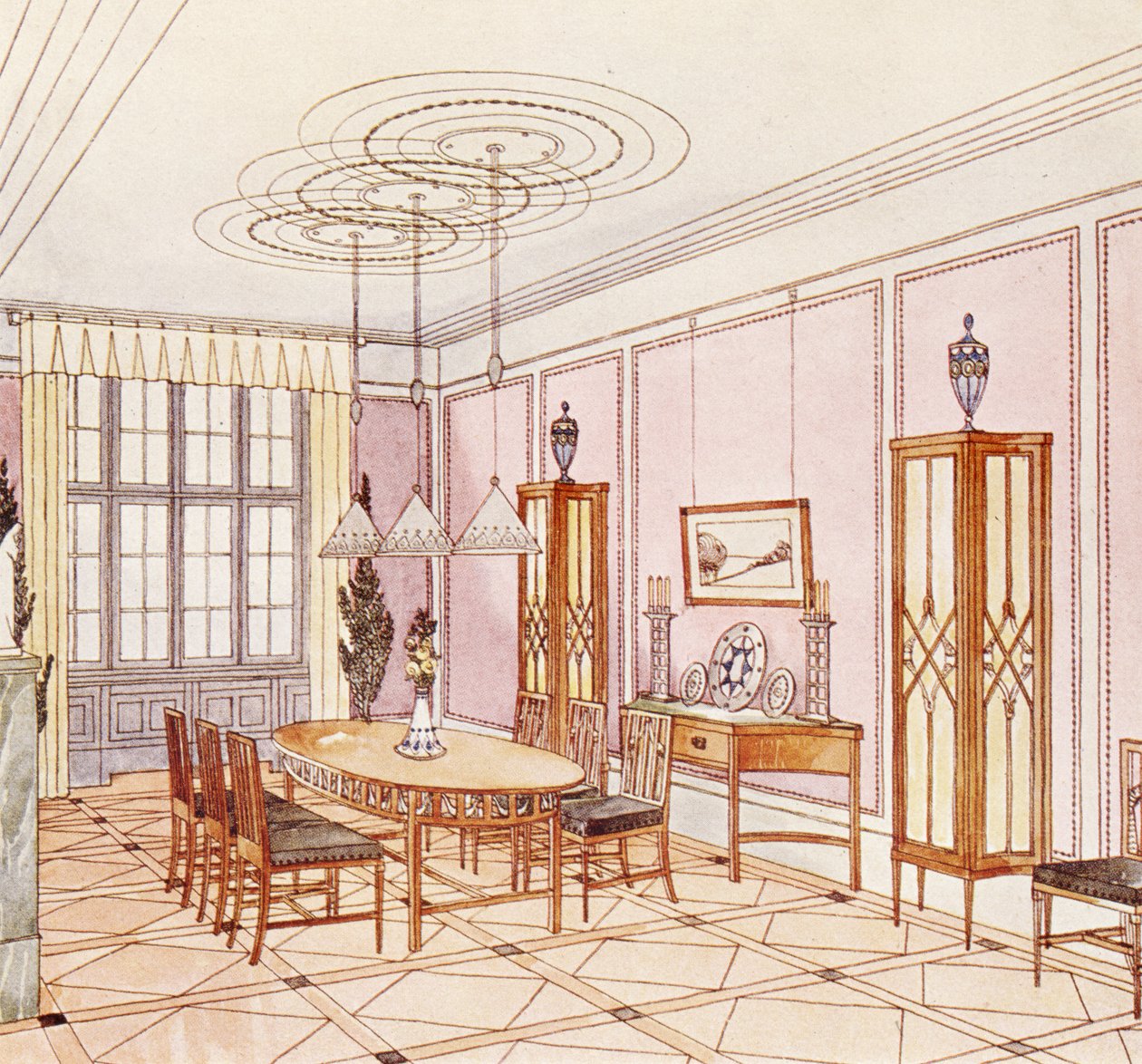 Entwurf für ein Esszimmer, aus 