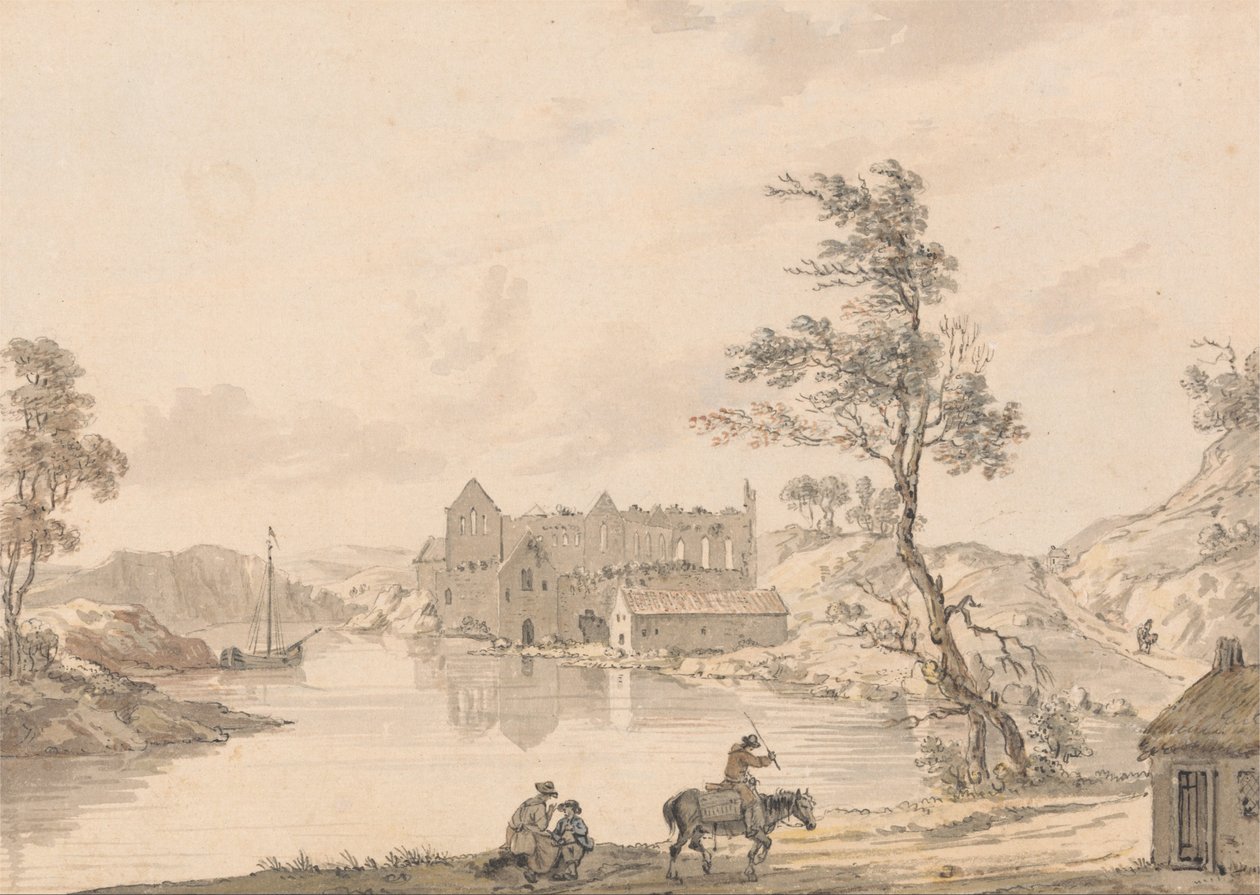 Askeaton Abbey bei Limerick, Irland am Fluss Deel von Paul Sandby