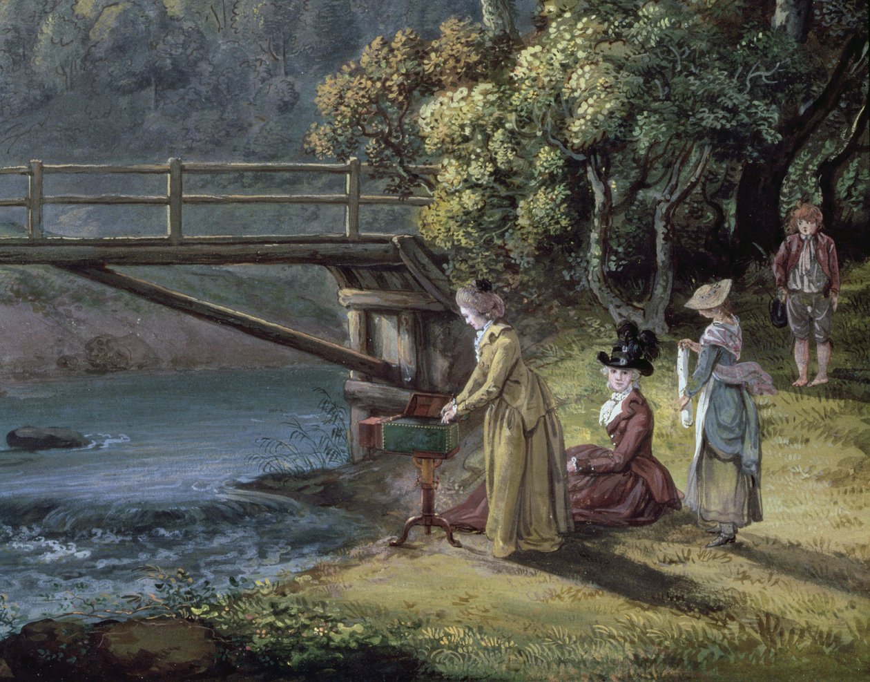 Roslin Castle, Midlothian (Aquarell und Gouache auf Papier) (Detail) von Paul Sandby