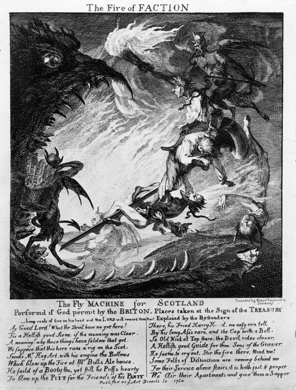 Das Feuer der Fraktion, 1762 von Paul Sandby