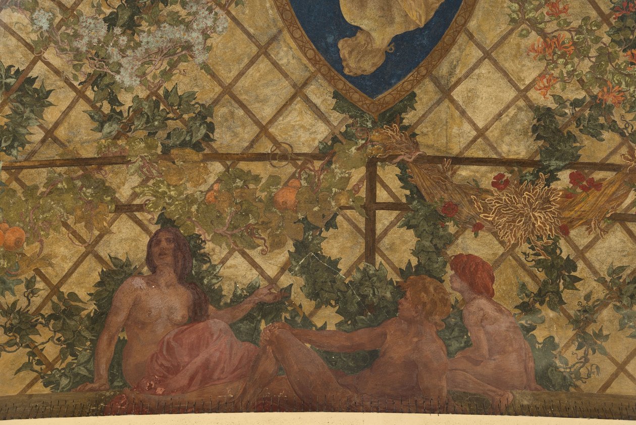 Szenen aus dem menschlichen Leben, zwischen 1909 und 1910 (Fresko) von Paul Albert Baudouin