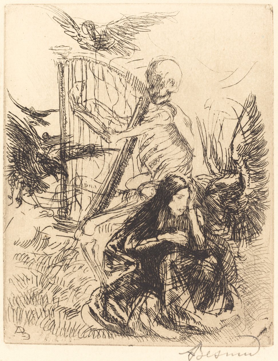 Musikerin von Paul Albert Besnard