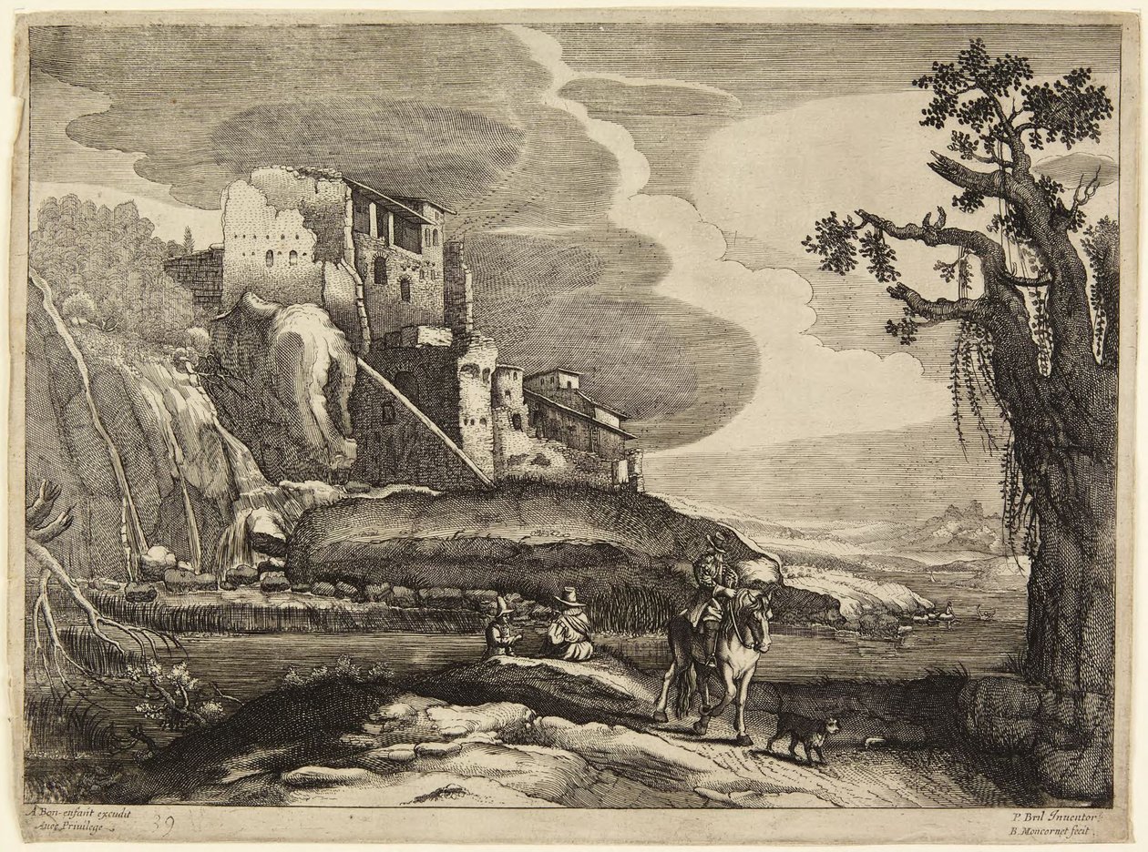 Ruinen und Reiter von Paul Bril