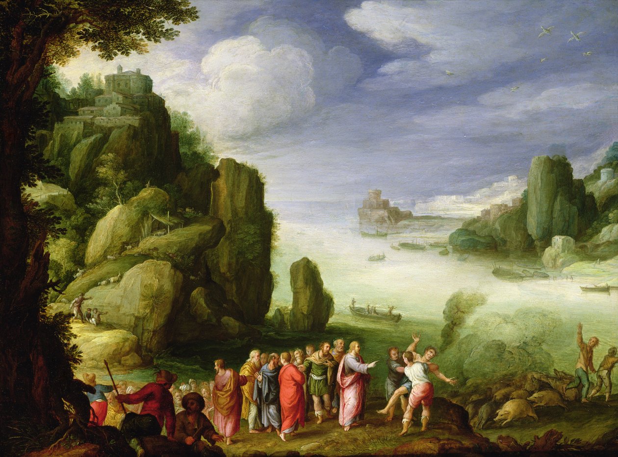 Christus heilt den Besessenen von Gerasa, 1608 von Paul Bril