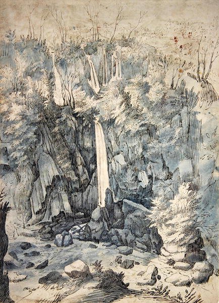 Wasserfall bei Tivoli von Paul Brill or Bril