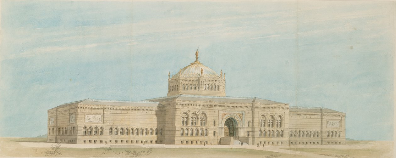 Weltausstellung Kolumbianische Exposition Kunstmuseum, Chicago, Illinois, Perspektive, ca. 1890-1891 von Paul C. Lautrup