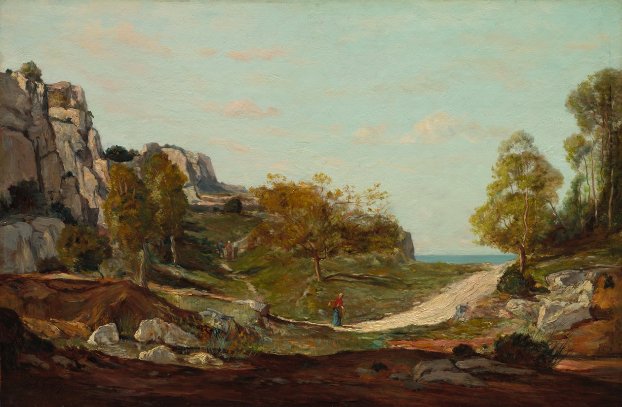 Landschaft bei Saint-André, in der Nähe von Marseille, ca. 1865 von Paul Camille Guigou