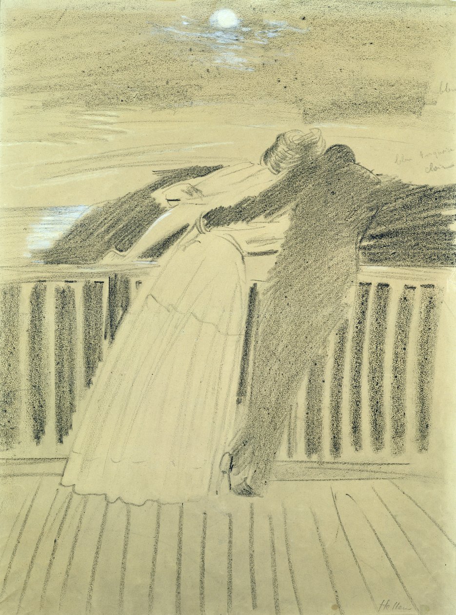 Jeanne Hugo und Jean Charcot im Hauteville House, Guernsey von Paul Cesar Helleu