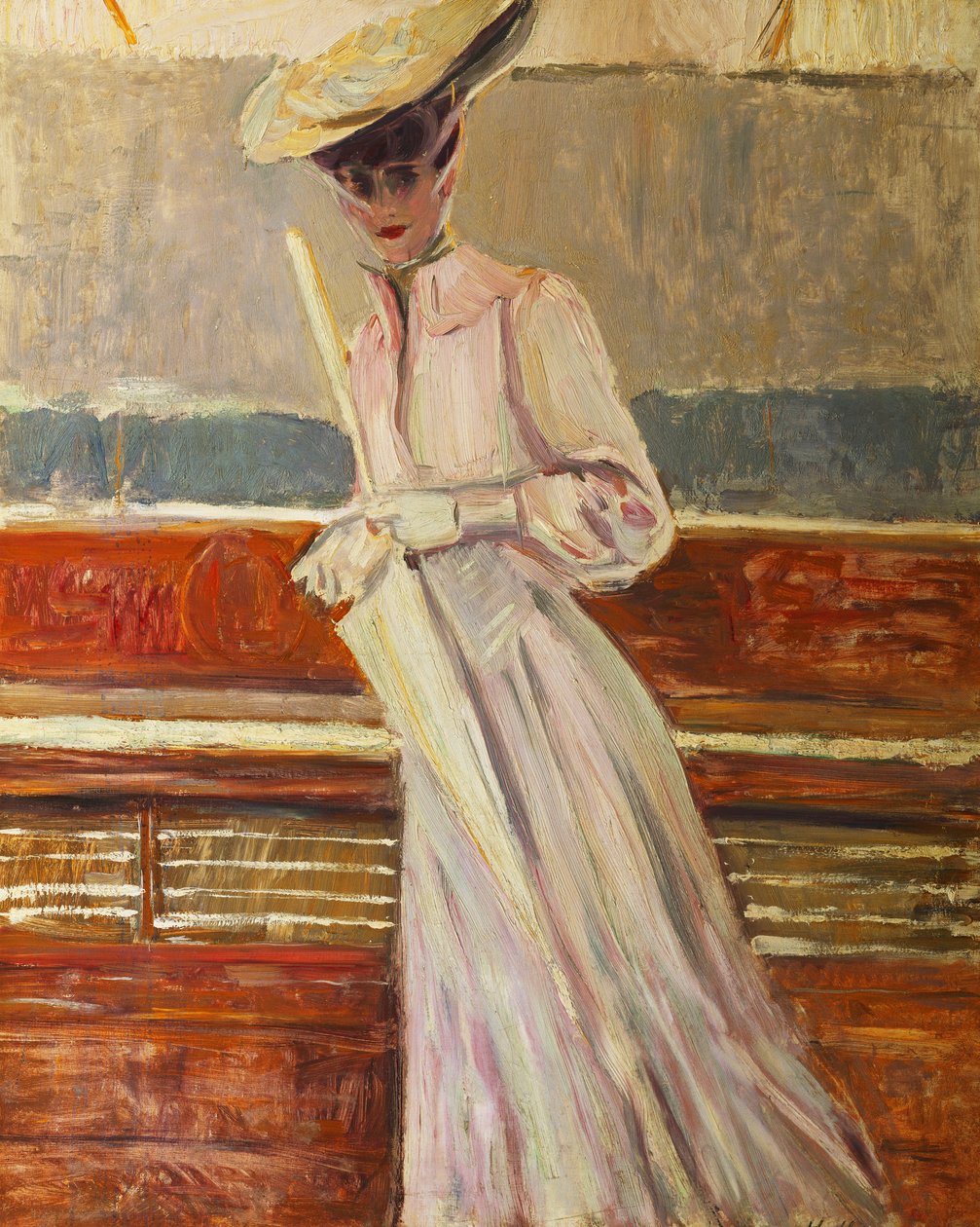 Madame Helleu auf der Yacht Etoile, ca. 1902 von Paul Cesar Helleu