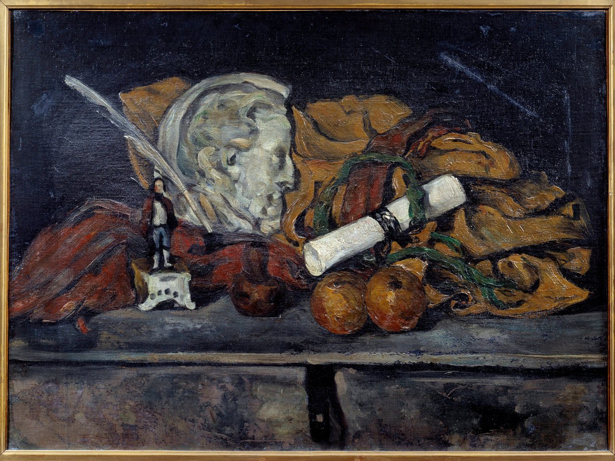 Stillleben mit Medaillon von Paul Cézanne