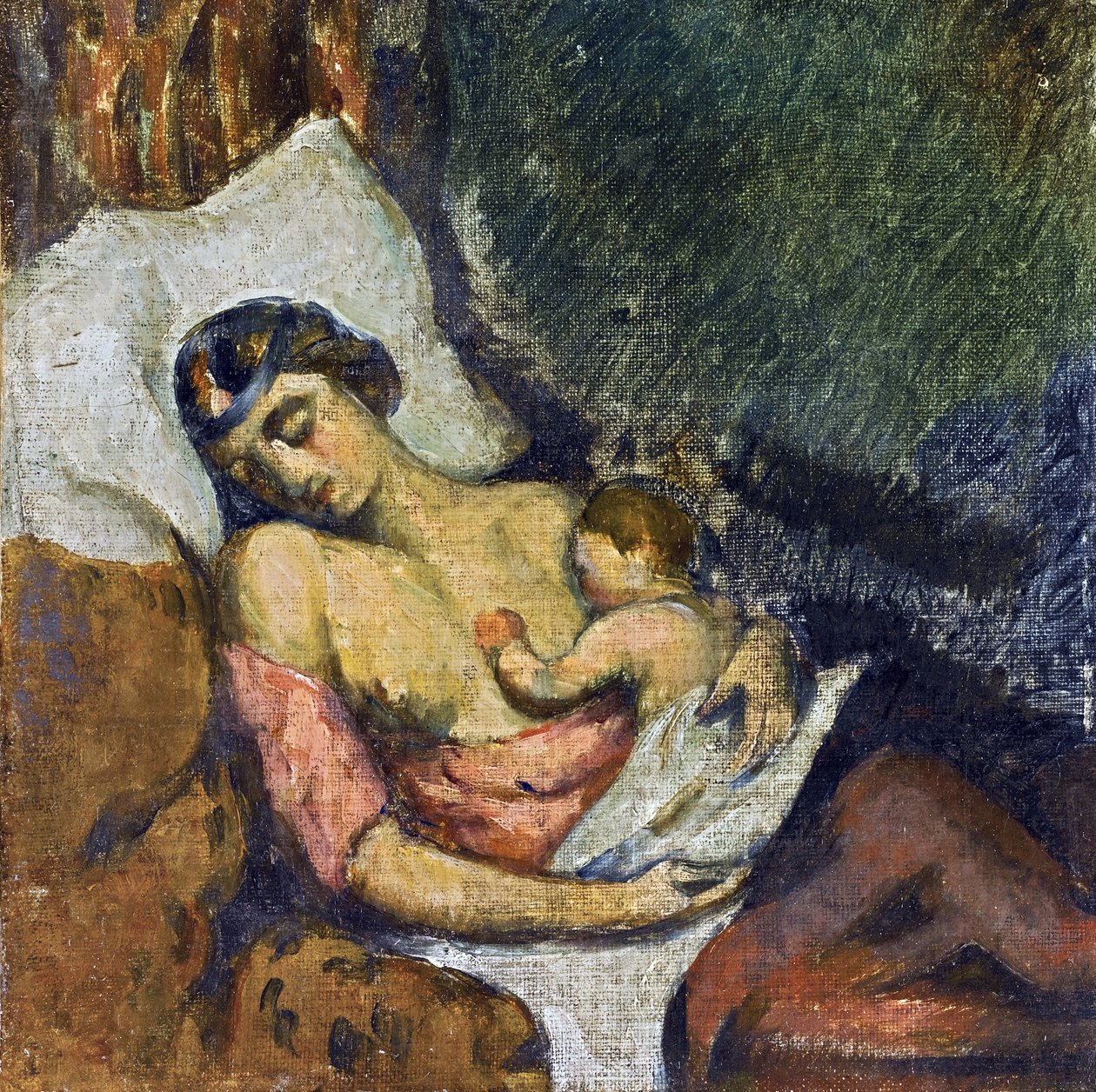 Frau stillt ihr Kind von Paul Cézanne