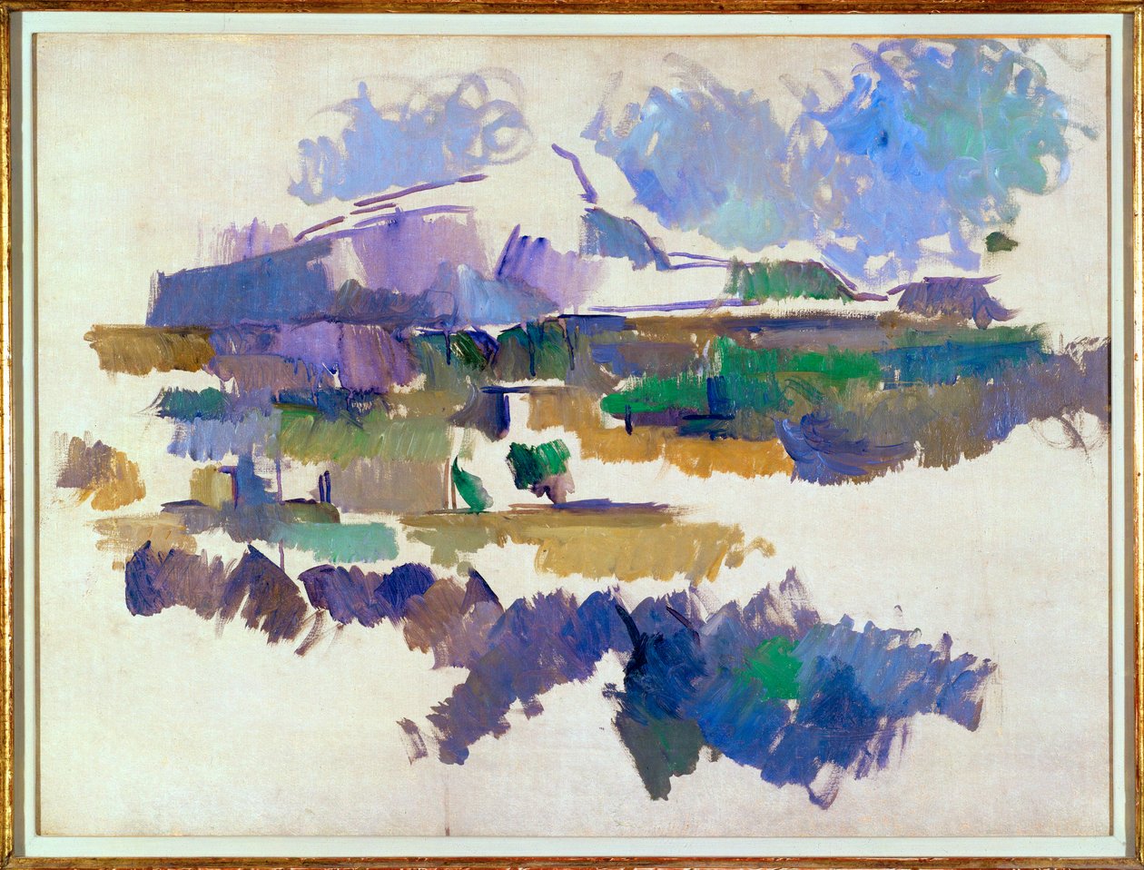 Der Berg Sainte-Victoire, gesehen von Lauves von Paul Cezanne