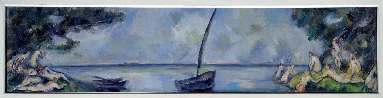Das Boot und die Badenden von Paul Cézanne
