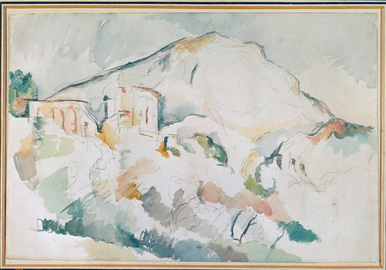 La montagne Sainte-Victoire von Paul Cezanne