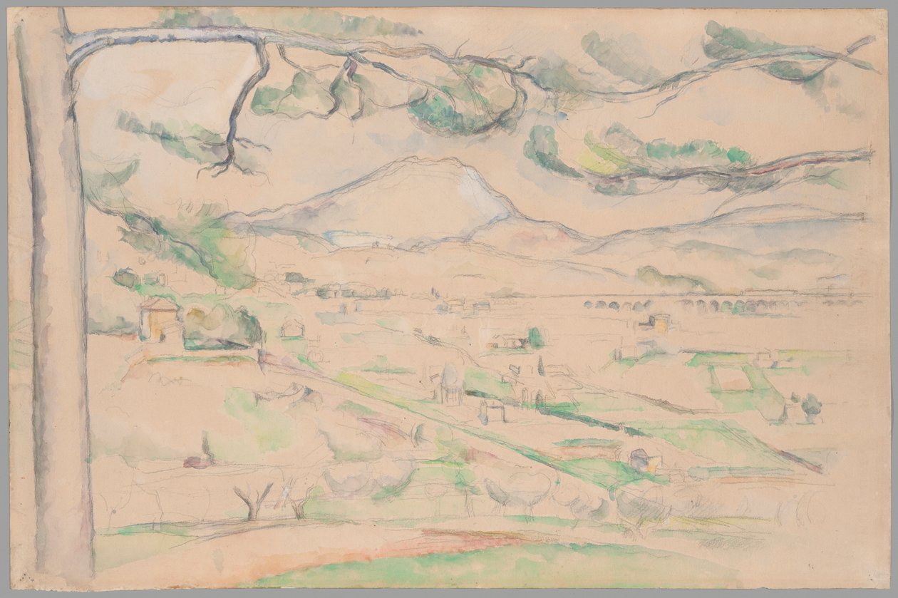 Montagne Sainte-Victoire (Das Arc-Tal) von Paul Cézanne