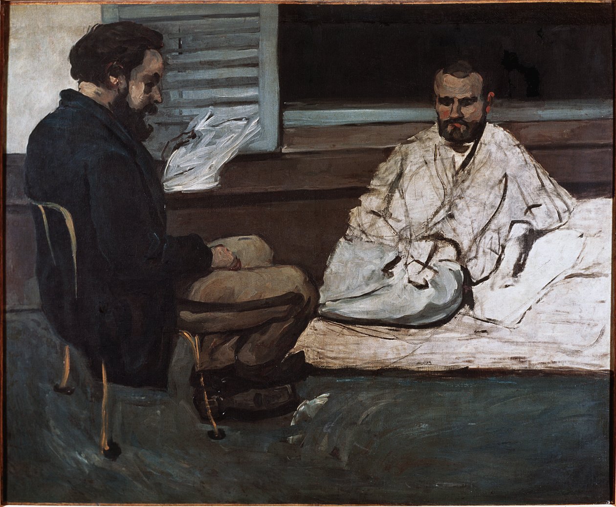 Paul Alexis liest ein Manuskript an Emile Zola von Paul Cézanne